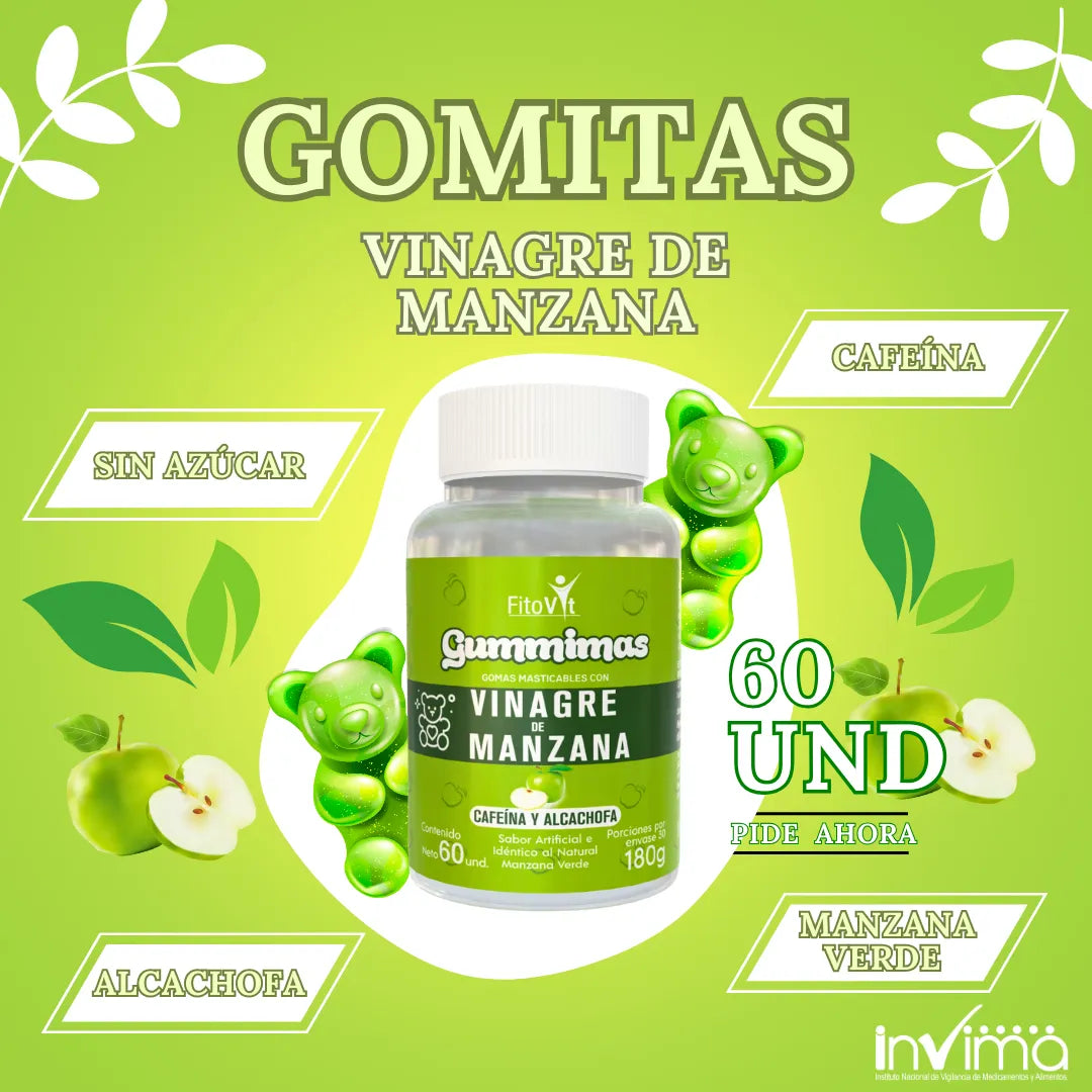 GOMITAS DE VINAGRE DE MANZANA X60 UND